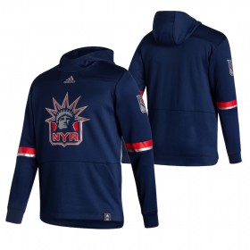 New York Rangers Blank 2020-21 Reverse Retro Hoodie Sawyer - Mannen